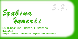 szabina hamerli business card